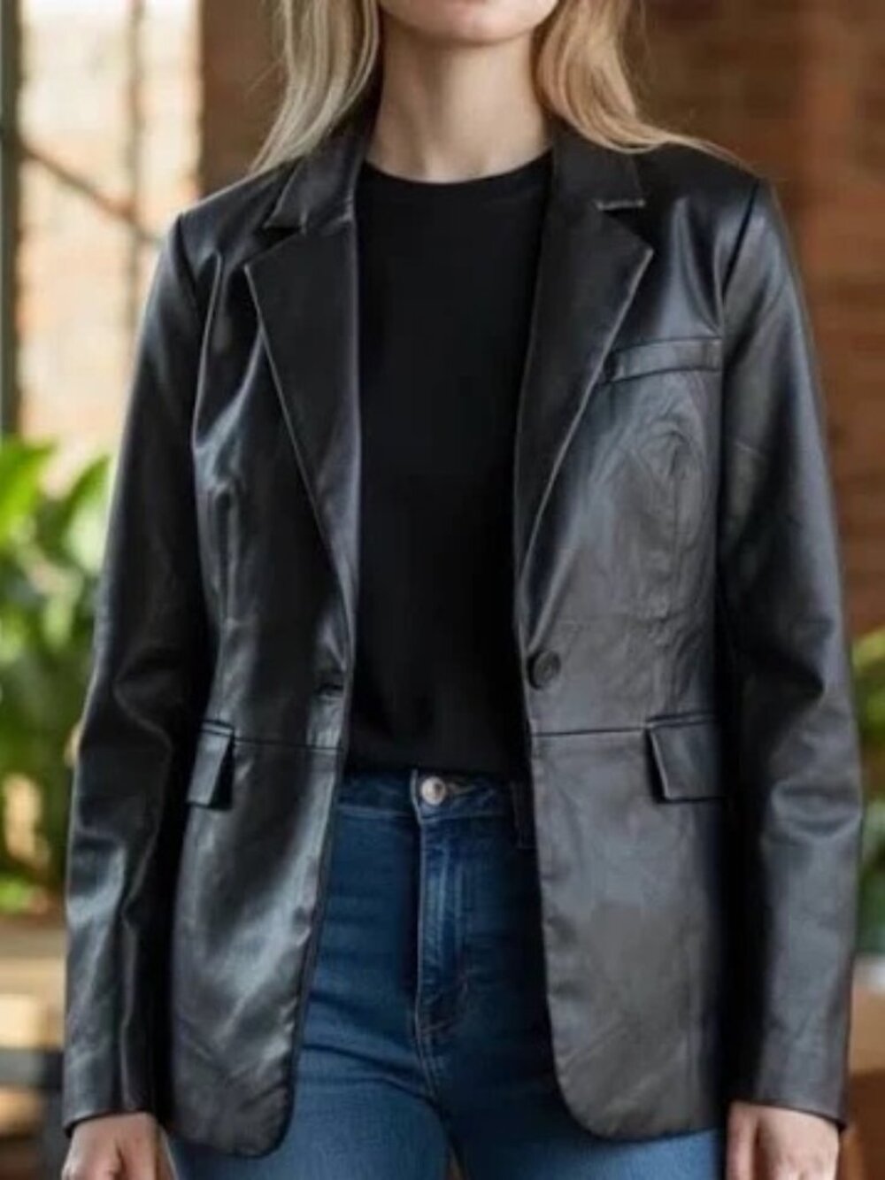 Cabi NWOT faux Leather Blazer